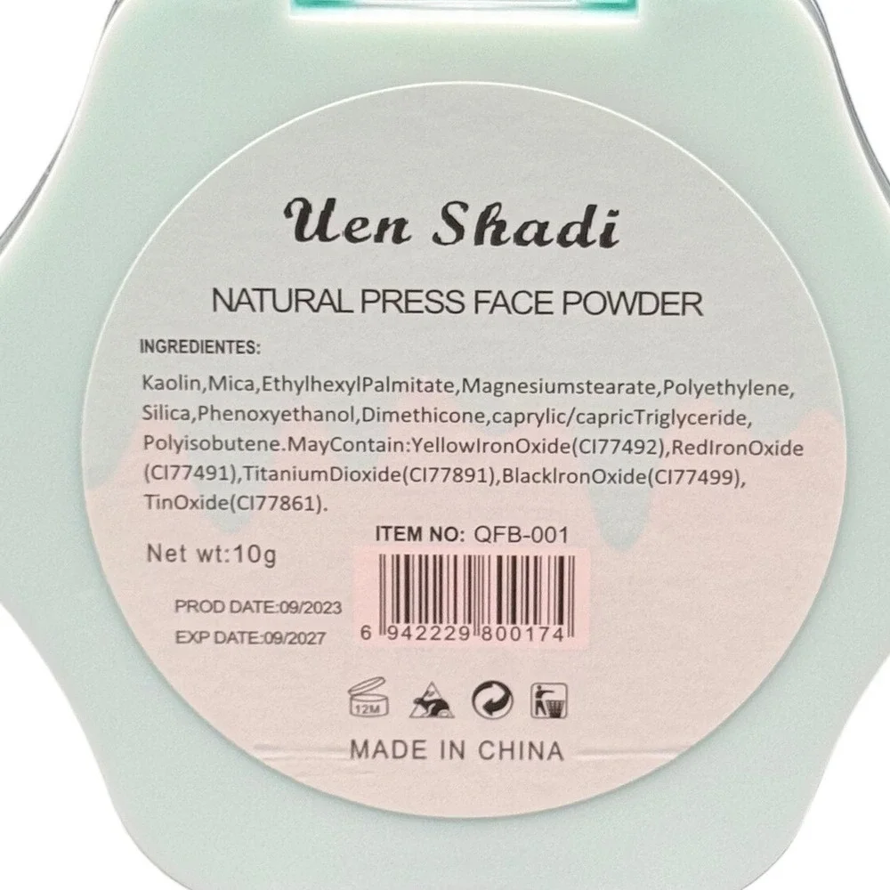 Natural Press Face Powder Compact Libra Zodiac Peach 10g